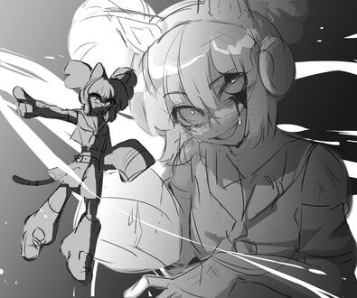 sketch half body + full body (+ shading)